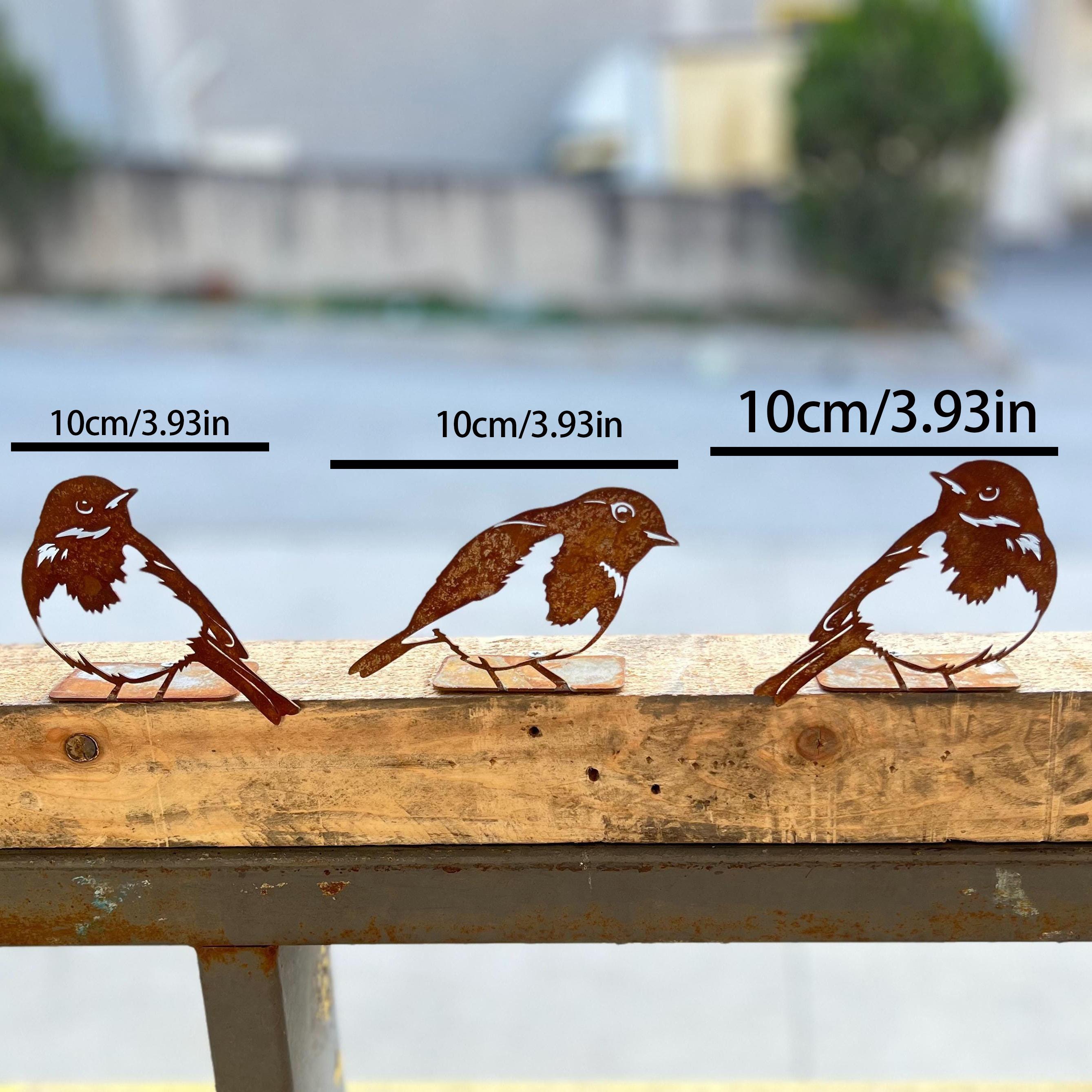 

3pcs Iron Bird Garden Decorations Vintage Antique Rusty Outdoor Fence Decor Courtyard Handicrafts Ornaments Yard & Garden Decors