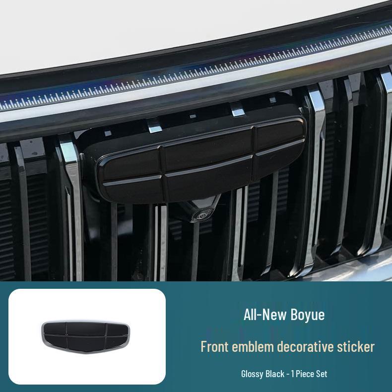Samurai Black Steering Wheel and Front Logo Decorative Stickers for 26 New Boyue Car Models