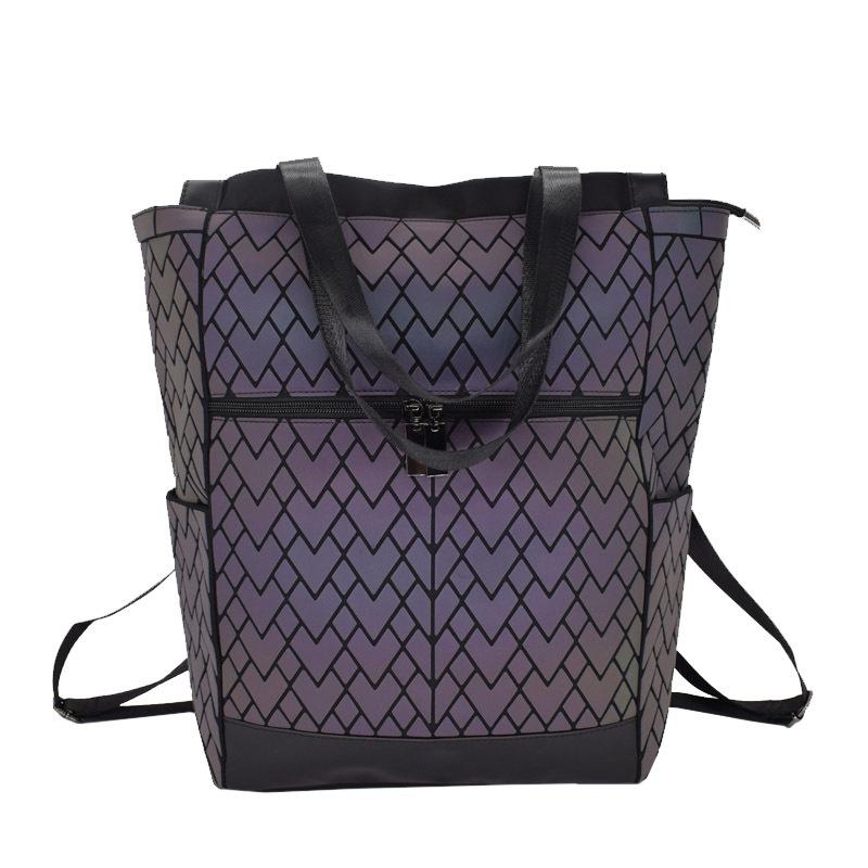 

Новый геометрический рюкзак светящийся сумка для компьютера унисекс рюкзак с ромбами многофункциональный рюкзак большой вместимости