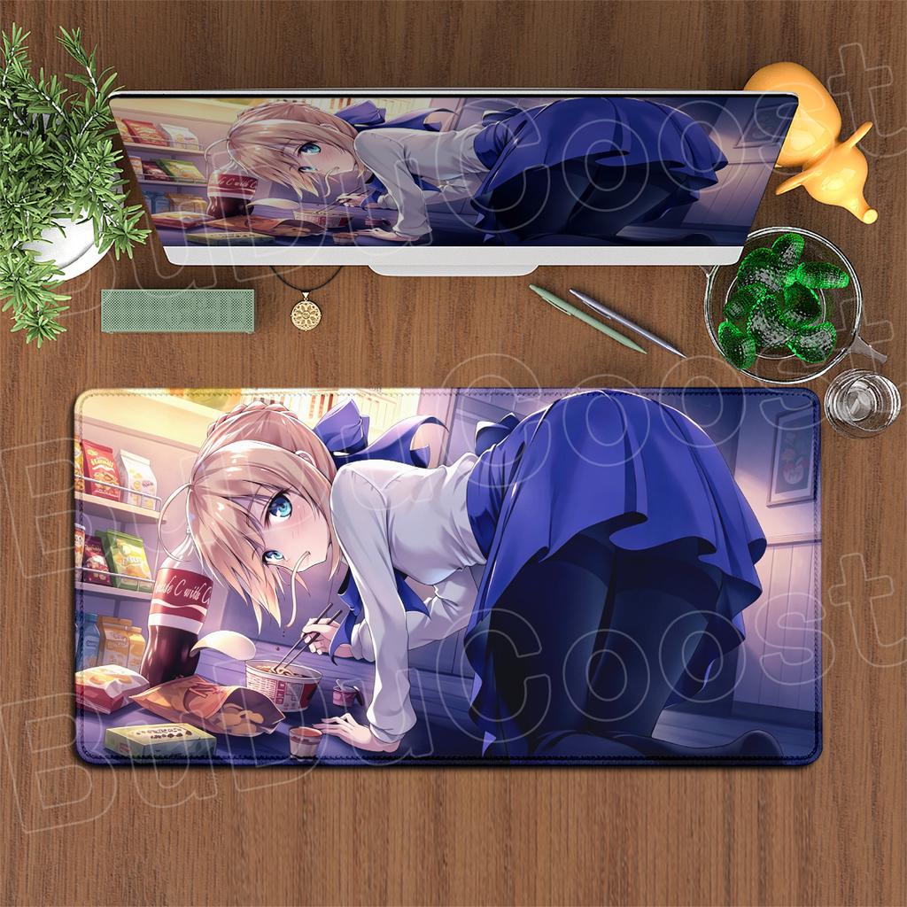 Office Keyboard Mat Anime Violet Evergarden Mouse Pad Large Gaming Computer Accessories Nonslip Desk Mat Table Protector Carpet