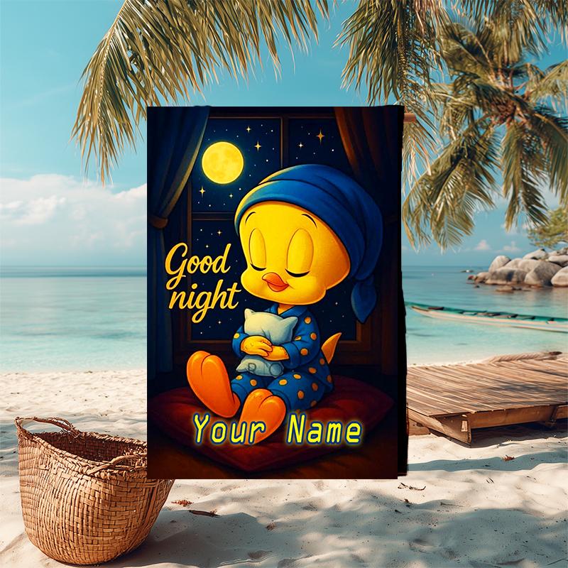 1PC Custom Name Nightly Dreamscape Beach Towel Highly Absorbent And Sand-Resistant Towel for Swimming, Pool, Yoga, And Travel Lightweight