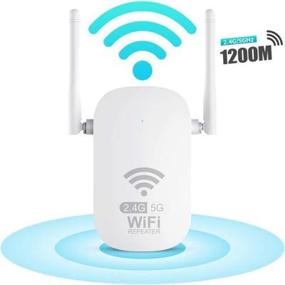 Wi-Fi Repeater - E.F.CONNECTION - 1200 Mbps - Dual Band 2.4 &; 5 GHz - Coverage 200m² - 1 LAN Port