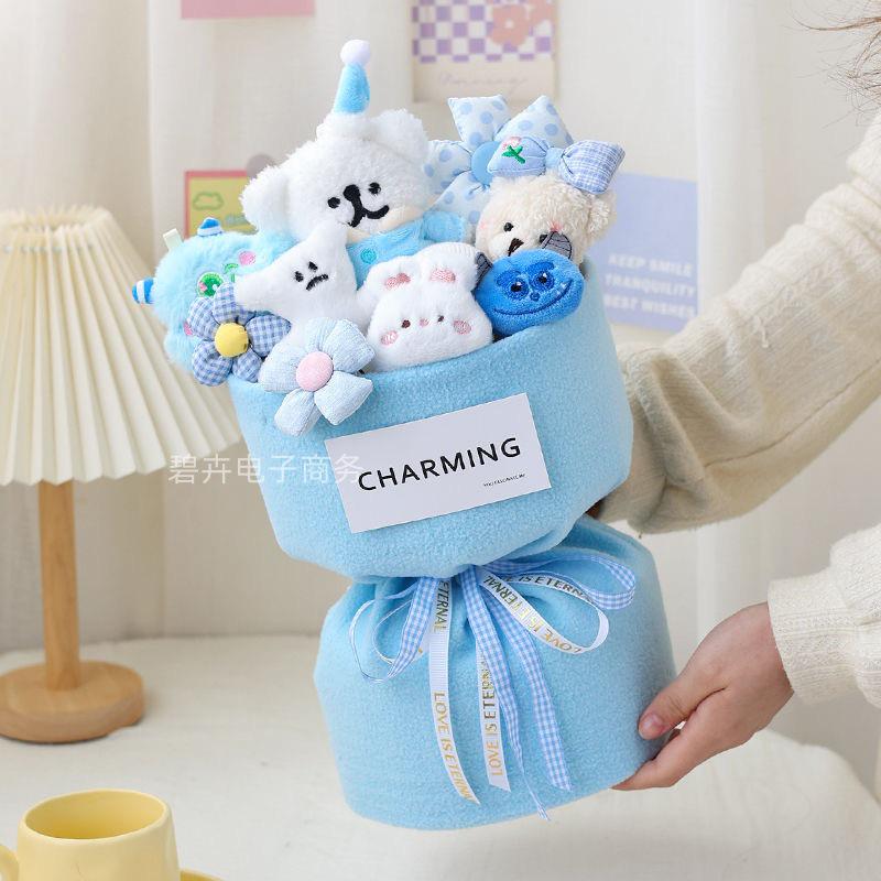 Creative Cartoon Dog Doll Bouquet: Heartfelt Birthday Gift for Girlfriend or Best Friend