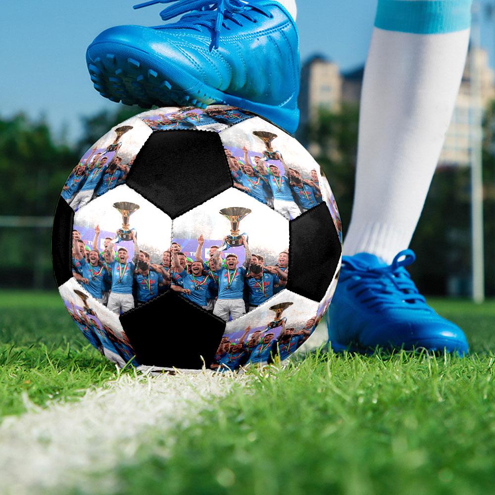 1 pz Pallone da Calcio SSC Napoli Taglia 5 Pallone da Calcetto Indoor alla Moda Colorato Gioco per il Cortile - Ottimo Regalo per i Fan dello Sport HE111
