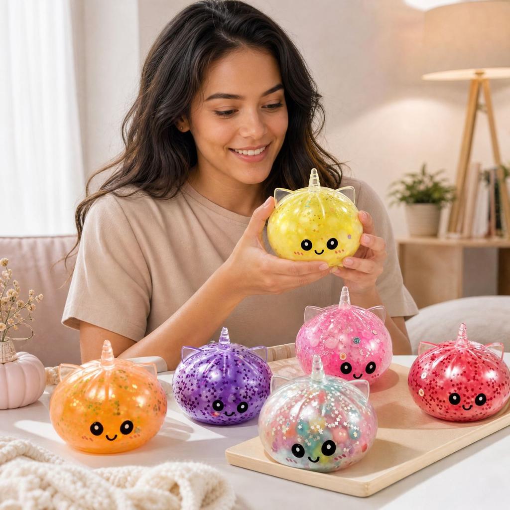 Bun Stress Toy with Slow, Cute Sensory Toy for Kids and Adults, Assorted