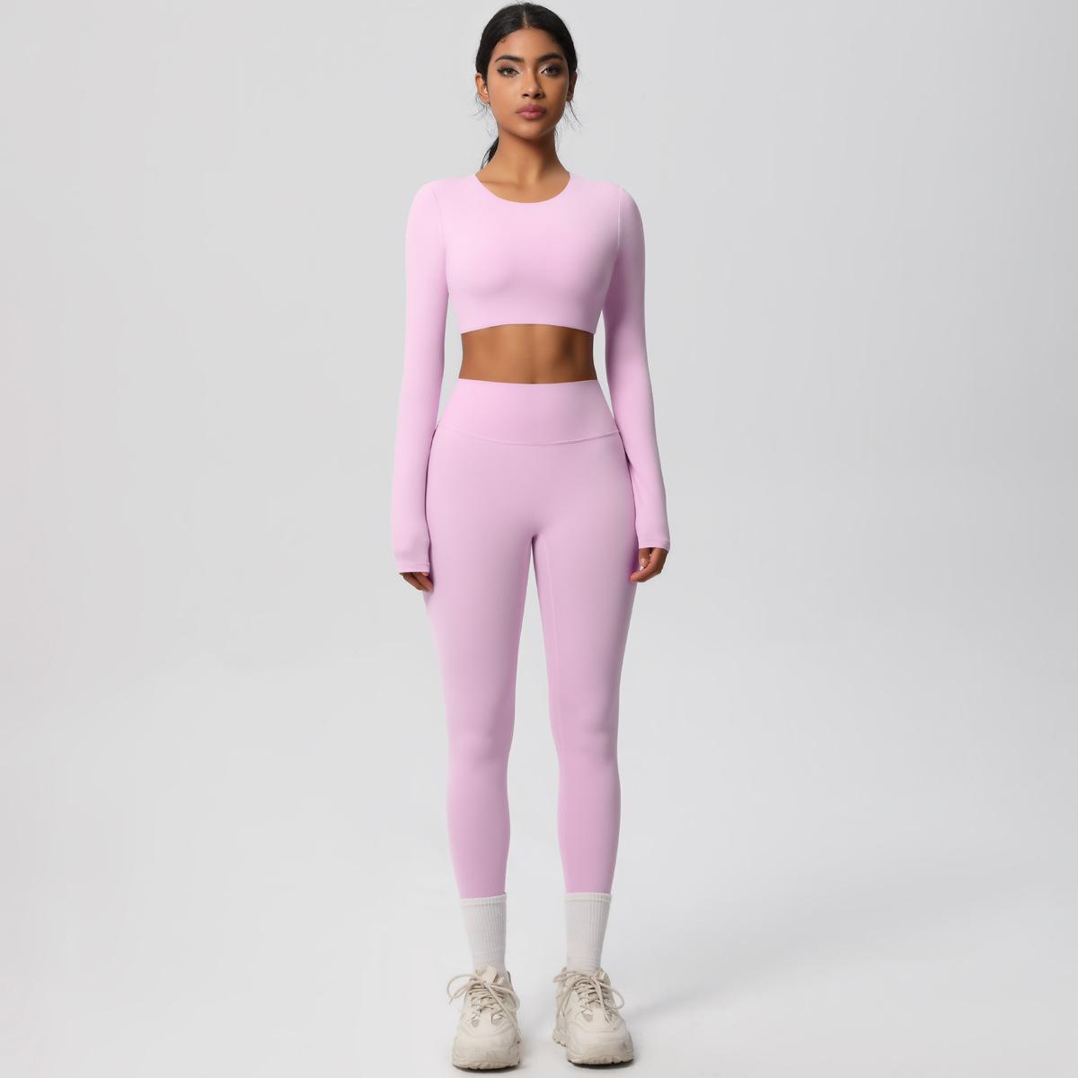 

Новый облегающий комплект для йоги, быстросохнущая фитнес-одежда с ощущением облака, комплект из двух предметов для фитнеса и бега на открытом воздухе для женщин XL