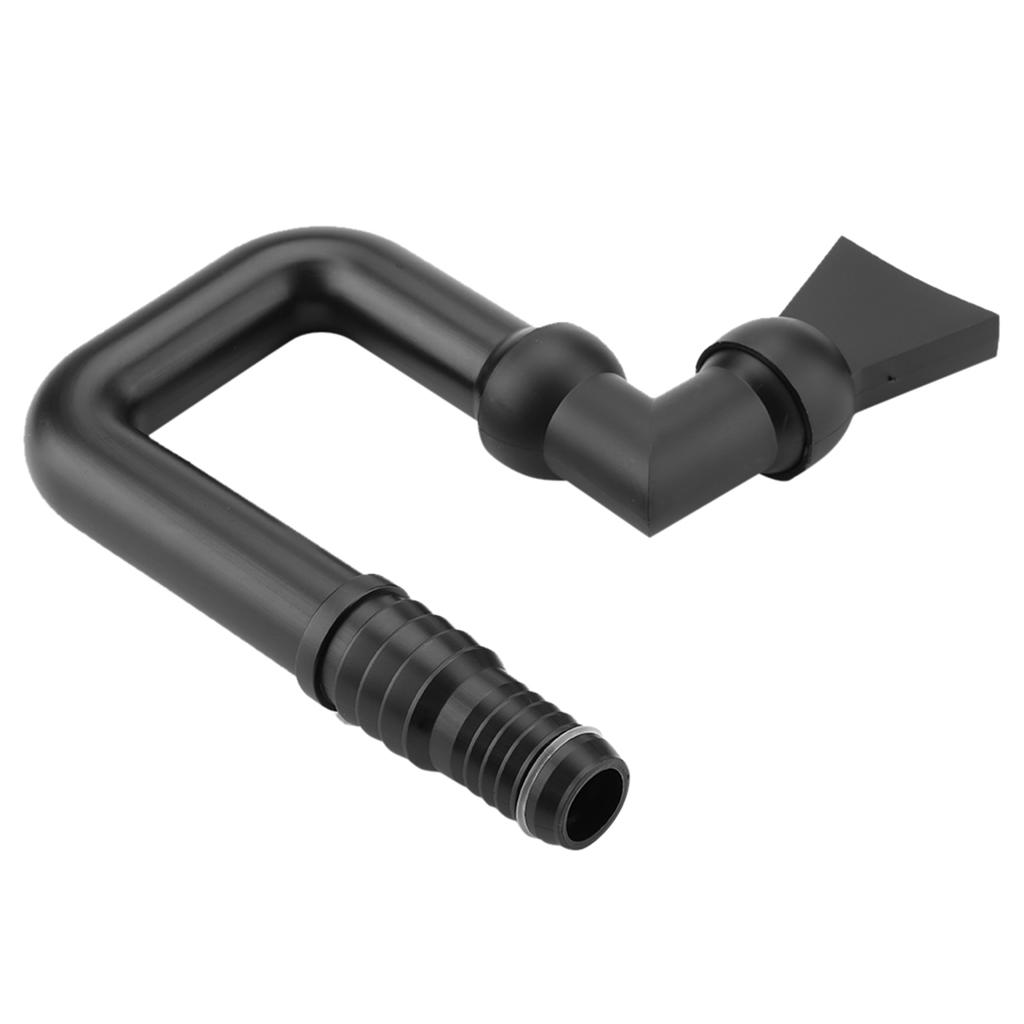 Aquarium U shaped Water Outlet Flexible Free Rotate Nozzle Black for Fish Tank