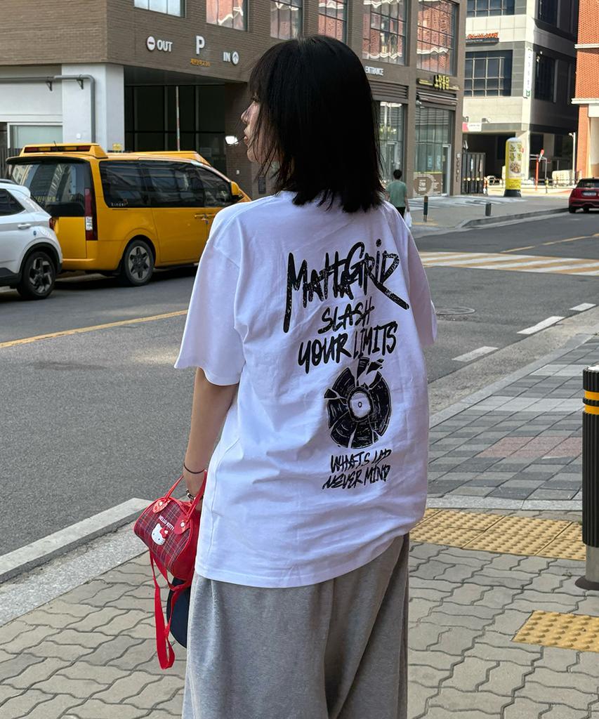 MAHAGRID Record Graffiti Logo Tee White(Mg2Gmmt518A)