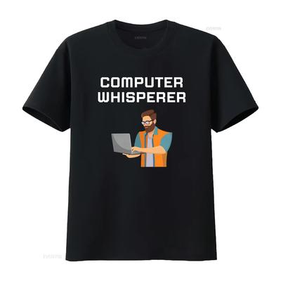 Computer Whisperer T Shirt for Geek Nerd Science Engineering Savvy Tech PC Gamer with Express Delivery Vintage Washed Stylish