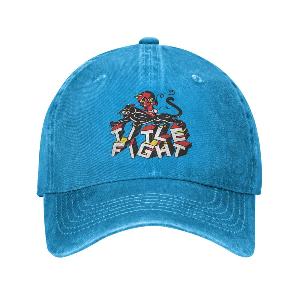 Washed Baseball Cap Title Fights  Summer Hip Hop Hats For Unisex-Teens  Classic Running Hippie Sun Baseball Caps