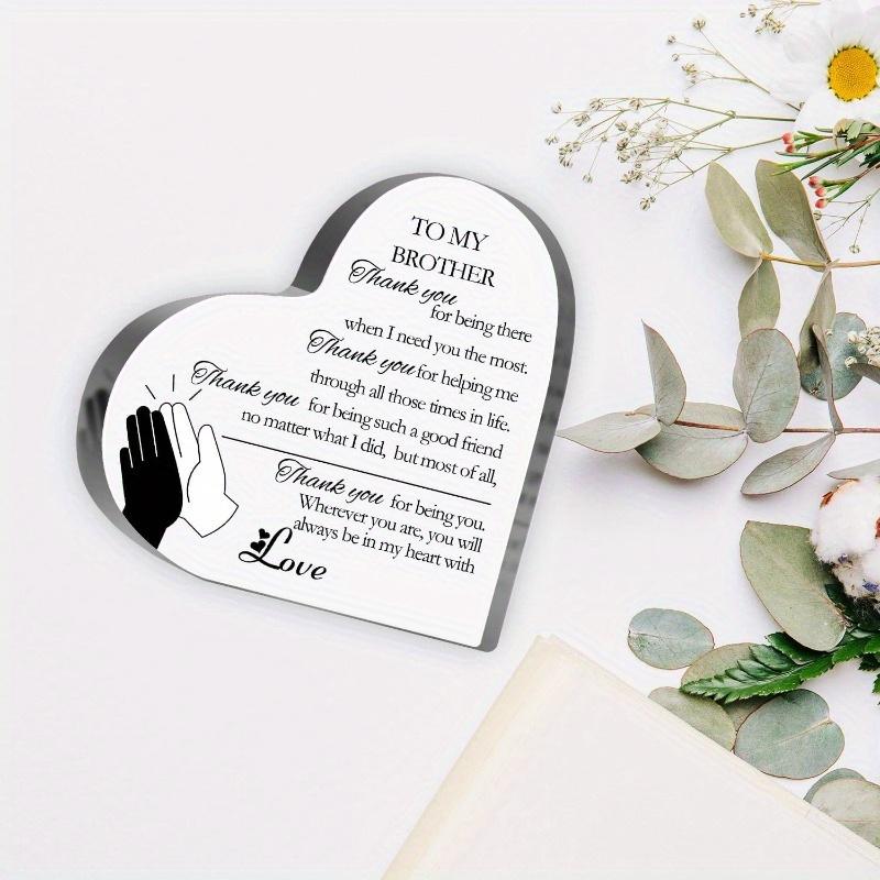 Tack Broder-plakett - Hjärtligt uppskattningsgåva för syskon