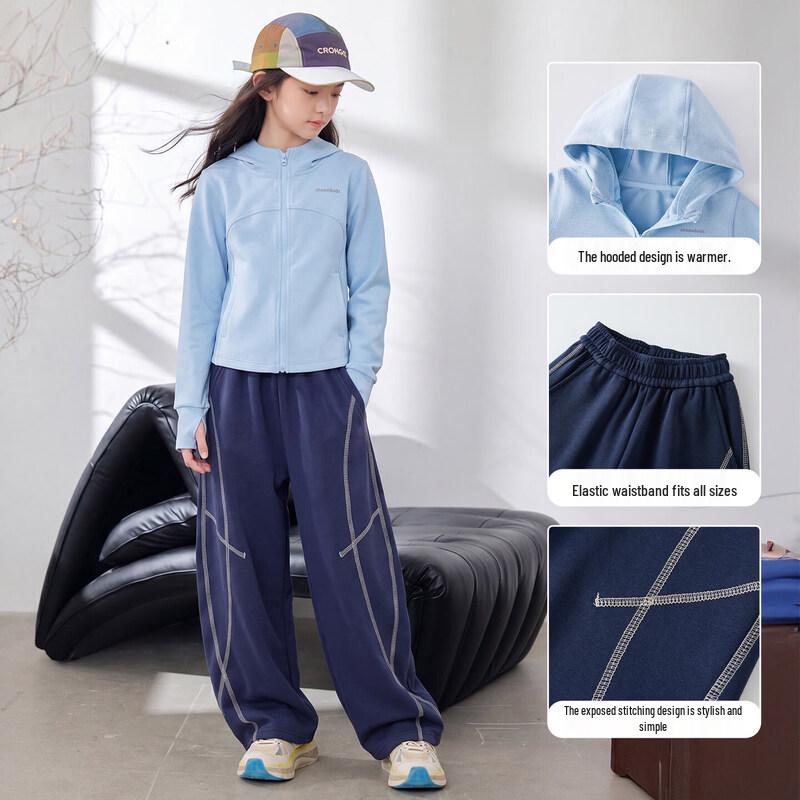 Moonkids Girls' Hooded Tracksuit Set