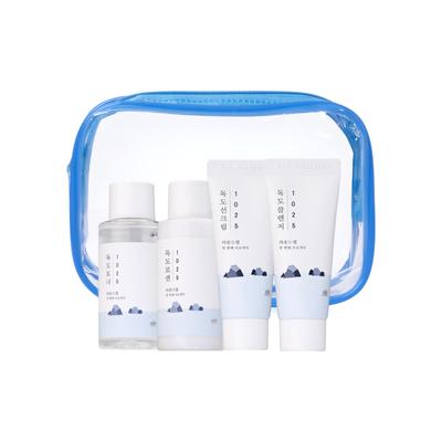 Round Lab 1025 Dokdo Travel Routine Trial Kit Hydrating Skincare Set with Pouch