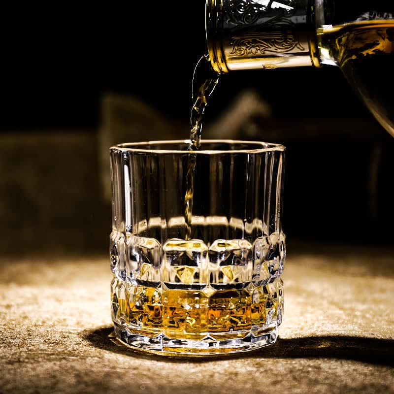 ZISIZ Crystal Glass Whiskey & Cocktail Tumbler