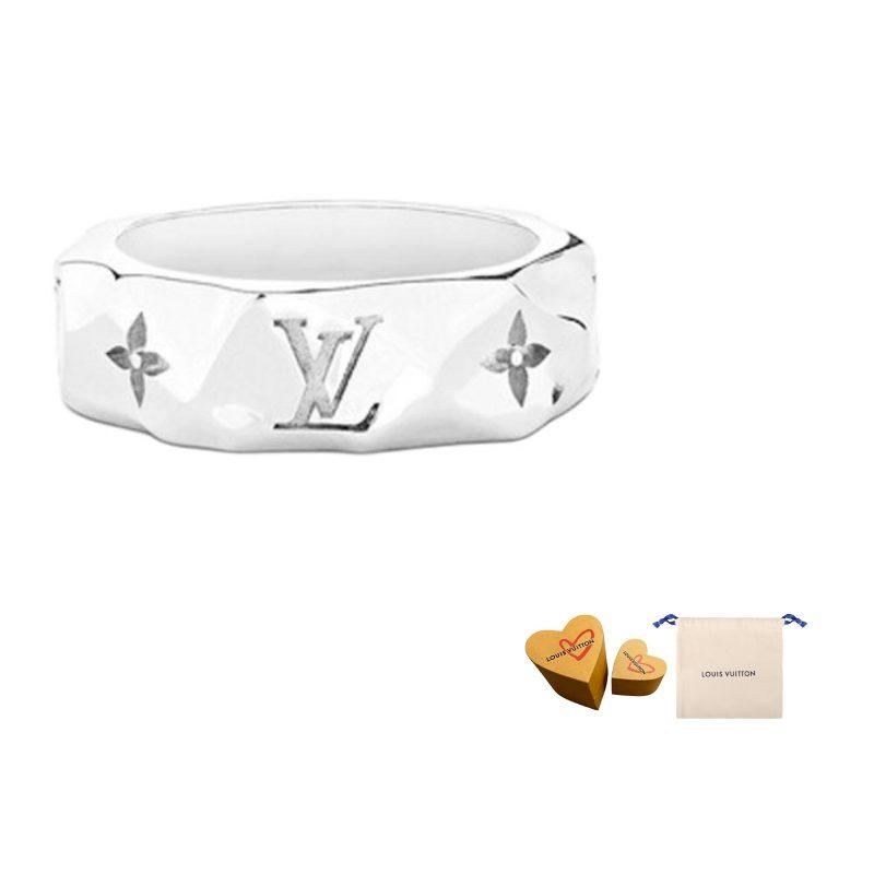 Louis Vuitton Monogram Metal Rings Men's Silver M00334