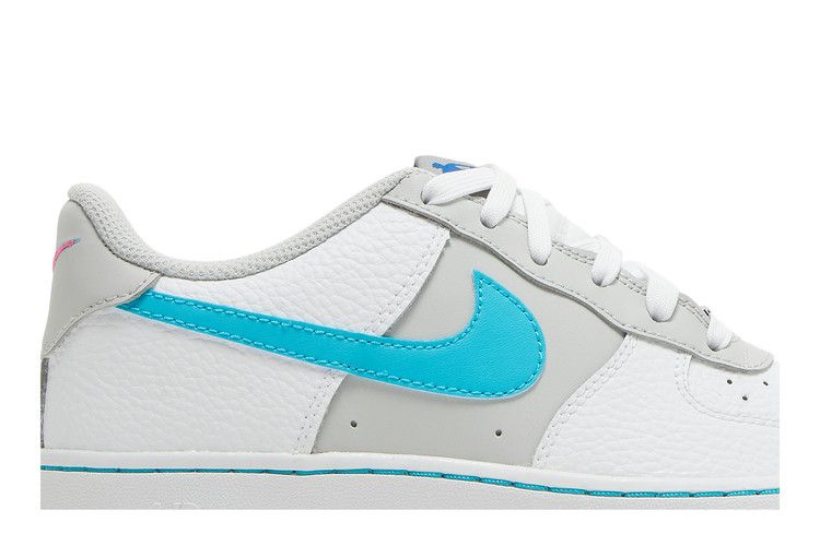 Kids' Sneakers Nike Air Force 1 Low EMB NBA 75th Anniversary Fiesta (GS) White/Grey Fog/Sundial/Turquoise Blue