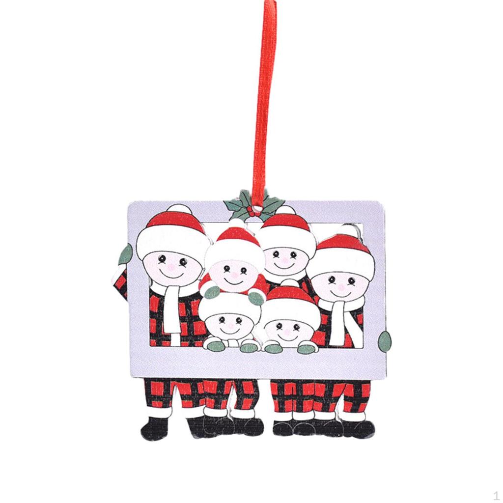 Christmas Family DIY Photo Frame Ornament Decoration Cute Hanging for