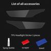 Car Headlight Protection Film for Toyota Highlander 2020 2021 2022 2023 2024 Auto Accessories Lucency Vinyl Exterior Decoration Self Adhesive Sheet
