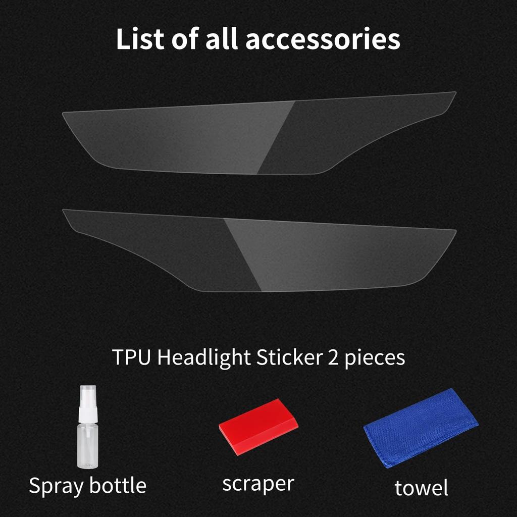 Car Headlight Protection Film for Toyota Highlander 2020 2021 2022 2023 2024 Auto Accessories Lucency Vinyl Exterior Decoration Self Adhesive Sheet