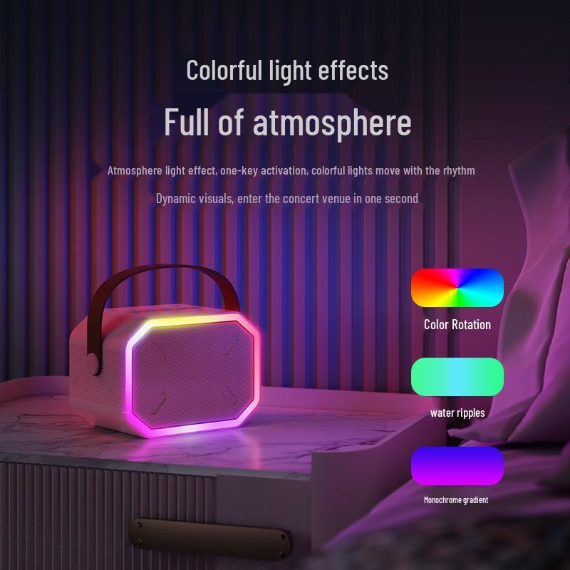 P3 Bluetooth Mini Speaker with Wireless Microphone for Home Karaoke