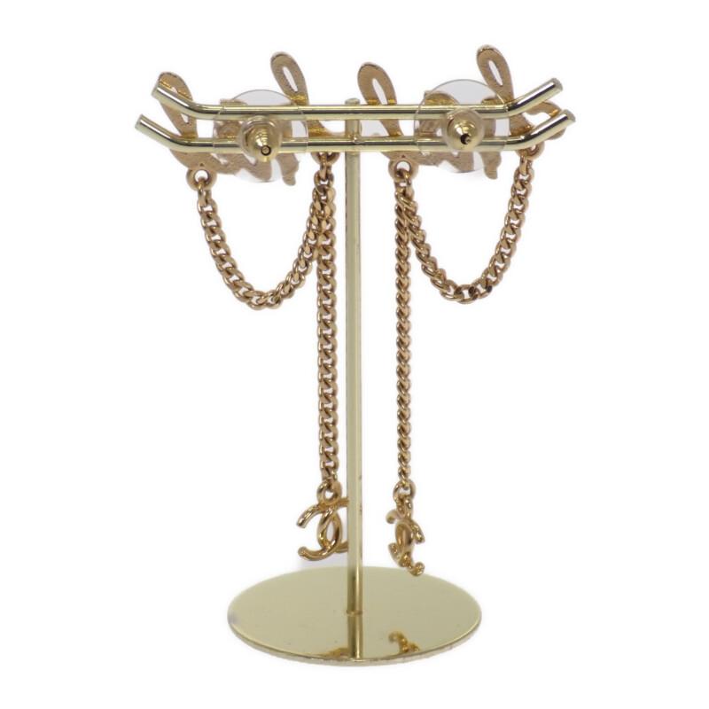 Chanel Pierce Gold Metal Women