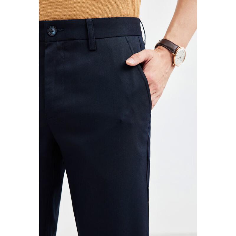 SEPTWOLVES Men's Casual Straight Fit Rayon Blend Pants
