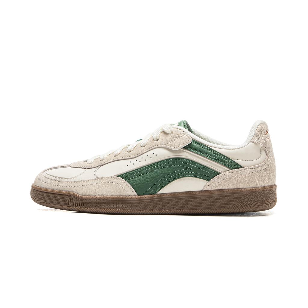 New LiNing Matte Finish Slip Resistant Cushioning And Breathable Low Top Skateboard Shoes Women's White Green AGCV386-7