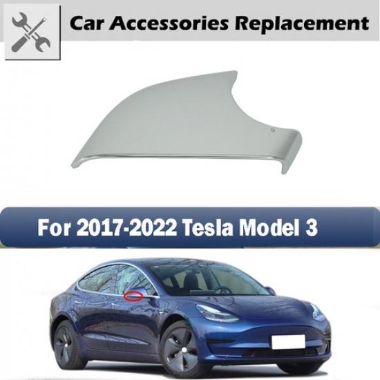 Fits 2017-22 Tesla Model 3 Right Wing Rearview Mirror Cover Lower Holder Chrome