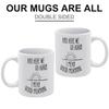 1pc 11oz White Mug, Double-sided Print, Simple Modern Humor, Lightweight Cup for Home and Workplace, Perfect Small Gift Idea