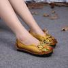 Handmade Flower Shoes Women's Soft Flat Bottom Shoes Autumn Casual Sandals Genuine Leather Shoes