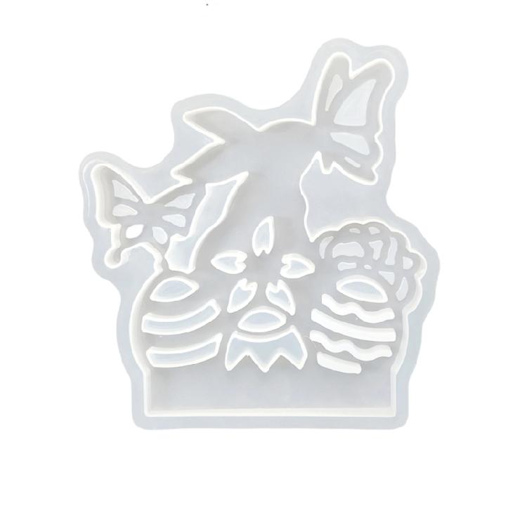 Flower Rabbit Bike Shape Silicone Mold Easter Candle Stand Making Chocolate Casting For Crafts Table Centerpiece