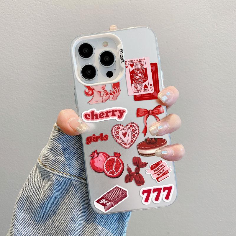 Unique Sexy Lip Liquid Glitter Wine Cup Design Laser Phone Case For IPhone 11 12 13 Mini Pro Max 14 15 16 Pro Max Plus Covers