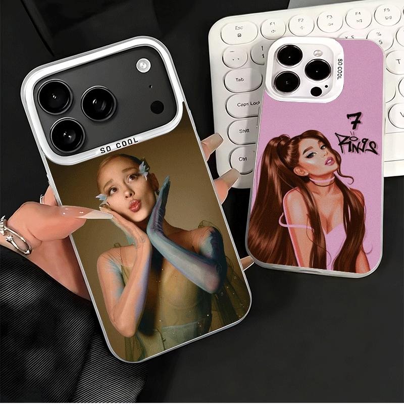 A-Ariana G-Grande Shockproof Phone Case for iPhone 17 Air 16 16E 15 Pro Max 14 Plus 13 Mini 12 Back Cover Anti Fall Fundas