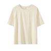 Large size women's slim crew neck T-shirt 2026 spring silver design American short-sleeved top 224103
