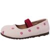 Shallow mouth Mary Jane single shoes children's spring and summer 2025 new fairy wind ballet polka dot flat beanie shoes