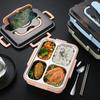 4-Grid Thermal Lunch Bento Box  Inner 304 Stainless Steel Leakproof Microwave Fresh Keeping Meal Container for School Picnic