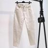 Versatile Khaki Women's Dad Jeans: High-Waisted, Loose, Slimming, Perfect for Spring/Autumn Casual Wear, and Flattering as Outerwear or Harem Pants.