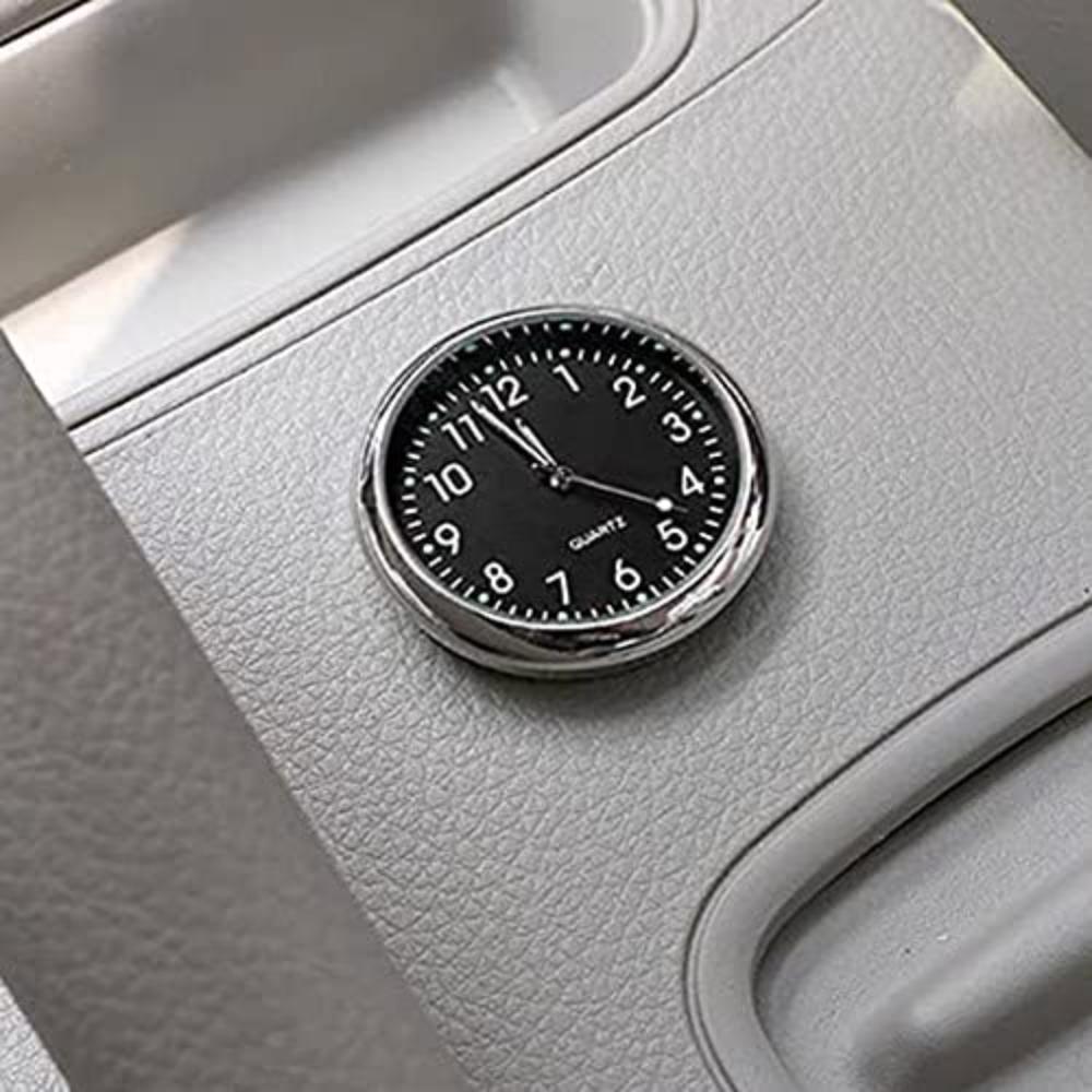 1Pc Black Dashboard Car Clock White Dashboard Car Assessories Parts Assessories Parts  For Car
