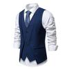 England Style Men's Suit Vests Fake Two Pieces Business Casual Waistcoats Vintage Mens Formal Dress Vest