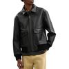 COACH Leather Jackets Men's Black Lapel Moderate CBD41-BLK