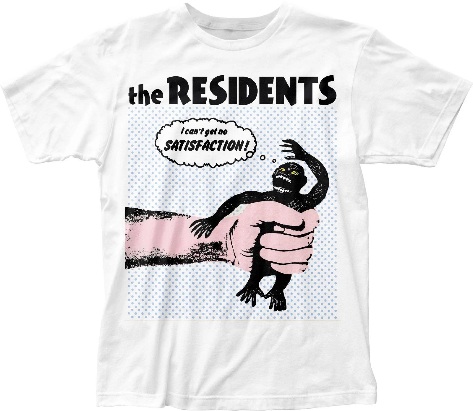 

The Residents No Satisfaction Mens T Shirt Music Classic Concert Band Tee White 4XL