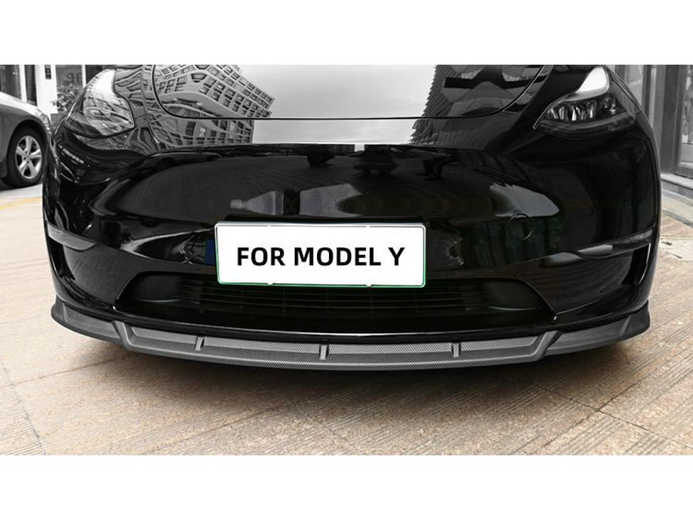 Kolfiberkarosskit för Tesla Model Y: Frontläpp, Sidokjolar, Bakspoiler.