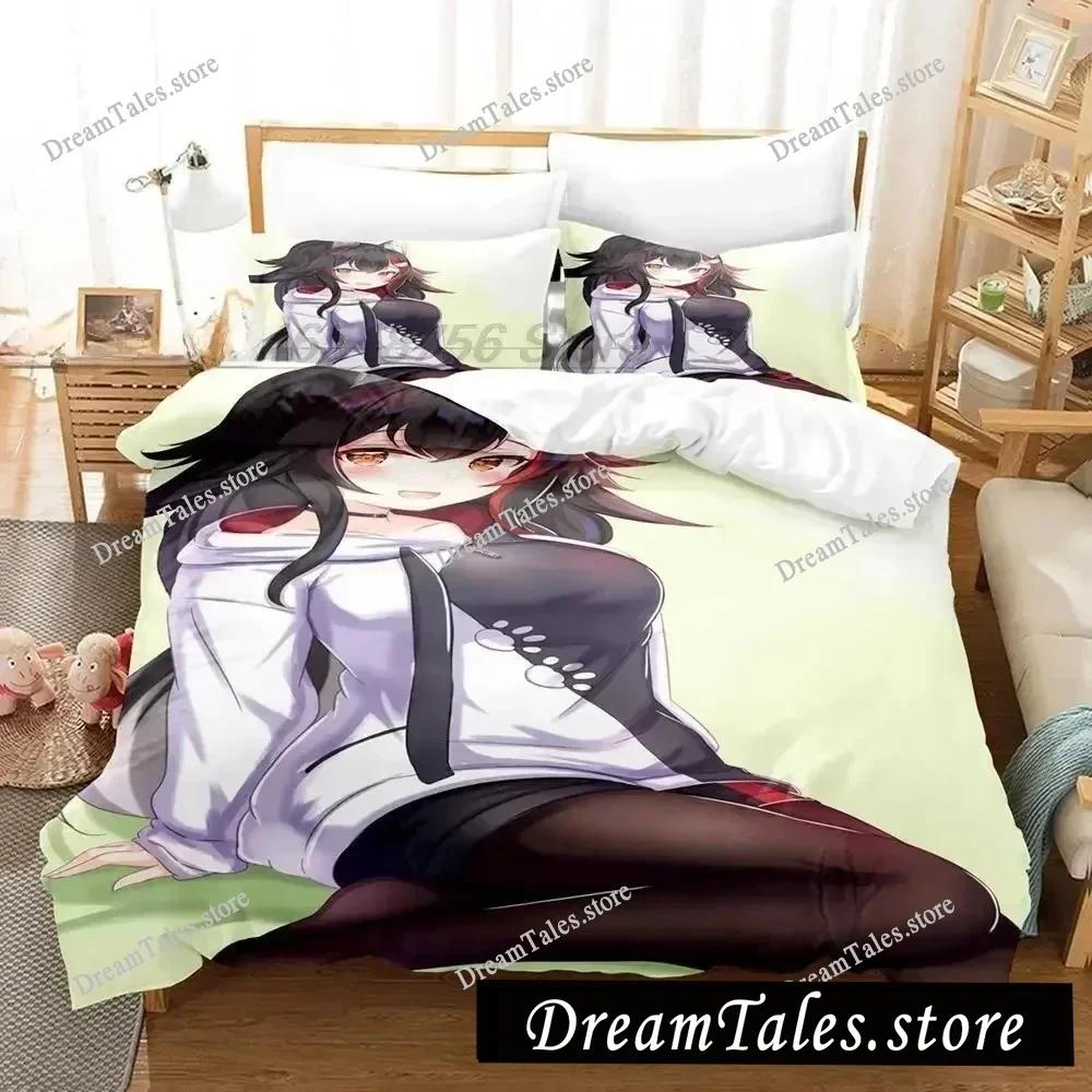 Kawaii Girls Ōokami Mio Bedding Set Single Twin Full Queen King Size Bed Set Aldult Bedroom Duvetcover Sets Bed Sheet Set