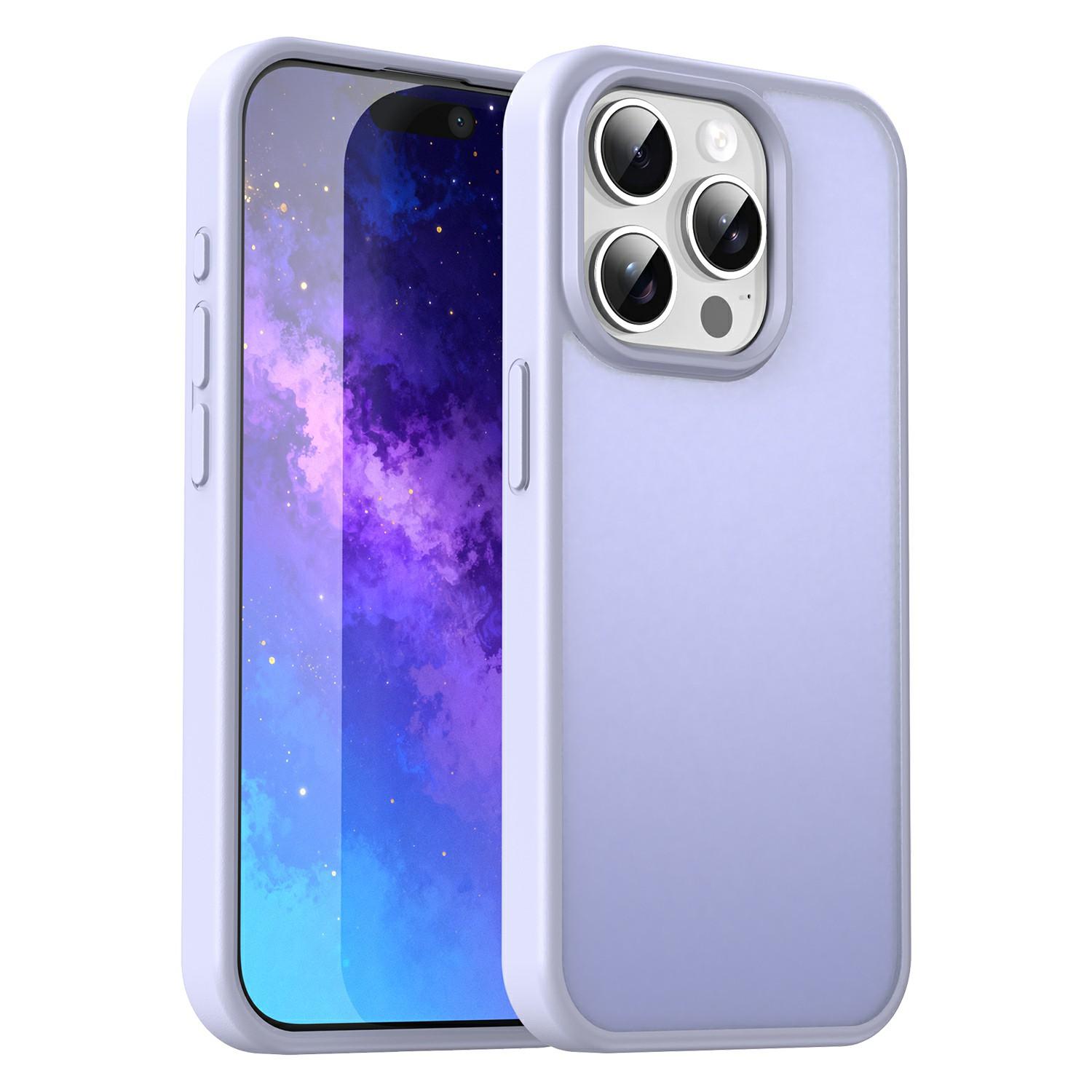 

For iPhone 15 Pro Case TPU PC Hybrid Soft Edge Hard Shell Protective Cover Camera Protection Anti Slip Texture