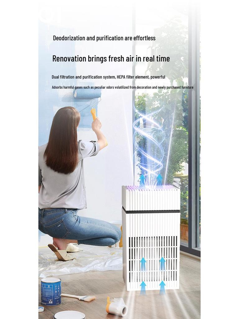 Portable High-Efficiency Air Purifier with Odor and Formaldehyde Removal
