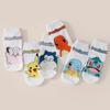 6 par slumpmässig kombination Nya japanska tecknade Pok é mon-mönster Herrbåtstrumpor Bekväma Casual Söta Parstrumpor