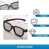 2/3PC 3D Glasses for 3D TV's 1 Pairs Prescription-ready Glasses Gaming and TV Glass Frame Universal Plastic Glasses for 3D Movie Game