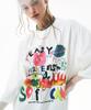 Soipeuyukaen Oversized Loose Fit Print T-Shirt