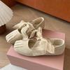 Fashion French Gentle Flat Ballet Shoes for Women 2025 Summer New Style with Skirt One-word Mary Jane Shoes