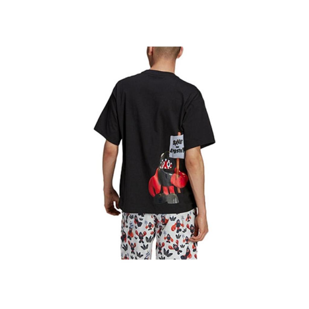adidas Originals Artist Tee Ss With Lobster Print On The Back Men Tops Black HA4684